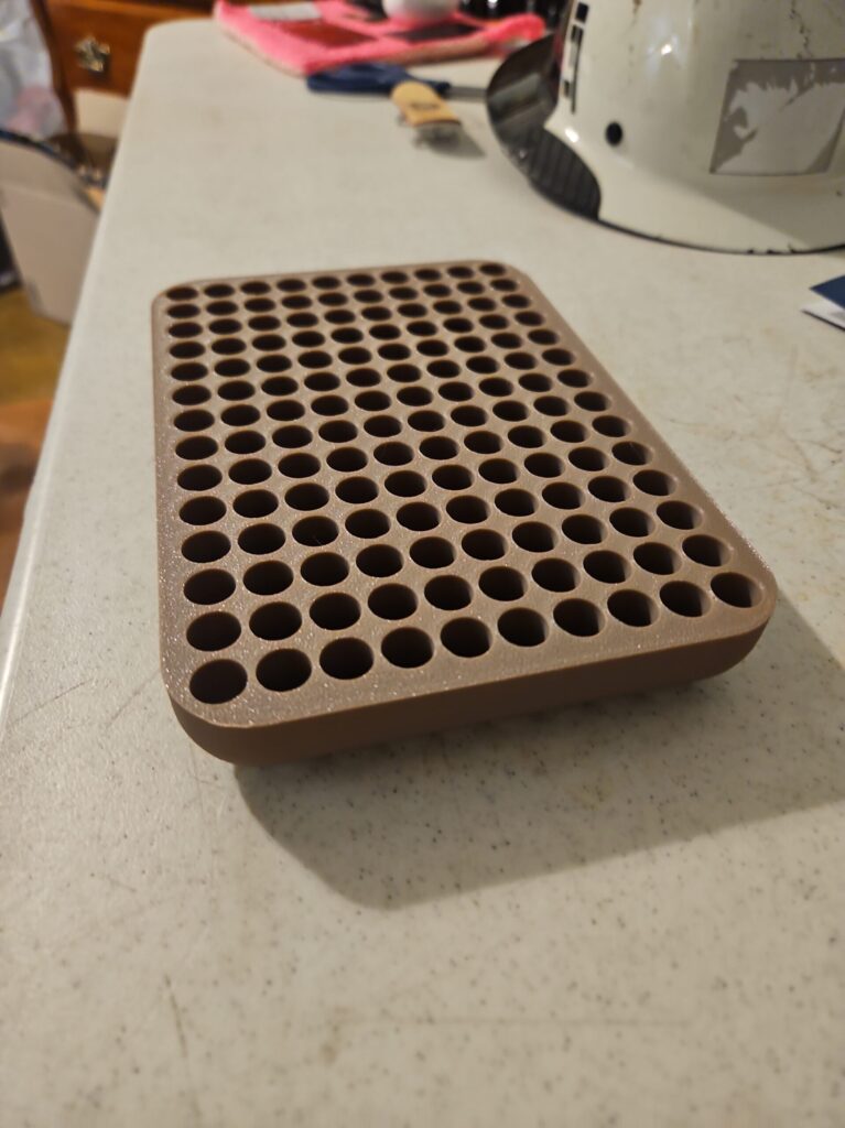 Insert for water proof case to organize ammunition