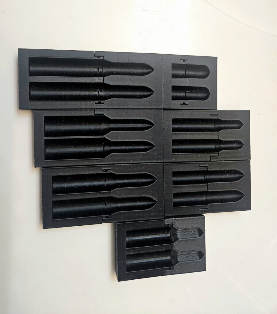 3d printed Internal view of custom ammunition hold